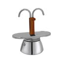 G.A.T. MOKA Double Inox Induct Wood (2 kops)